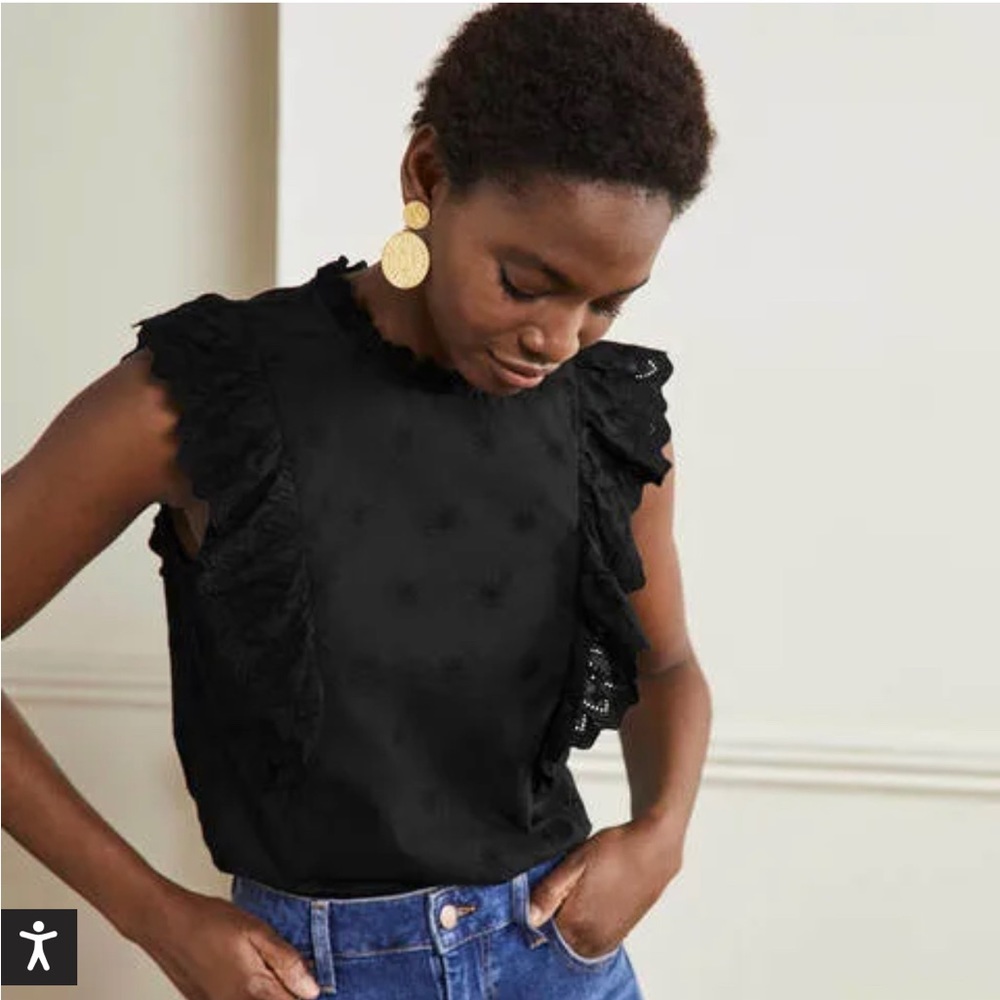 Boden Nina Sleeveless Broderie Top.